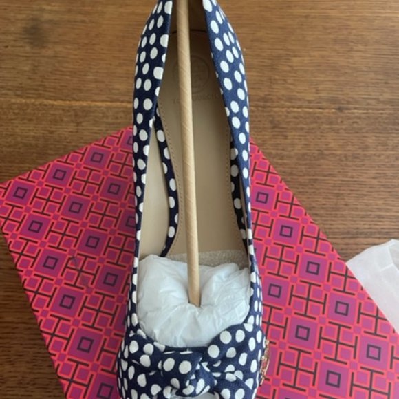 NIB - Tori Burch Dory 85MM Peep Toe Espadrille SIze 10 - Picture 3 of 5
